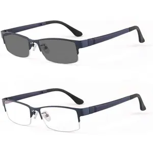 Photocromic Lens Transition Business Frames Reading Glasses