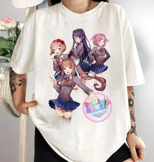 Doki Doki Literature Club Anime Club Graphic T Shirt Gift For Fans Manga Tee