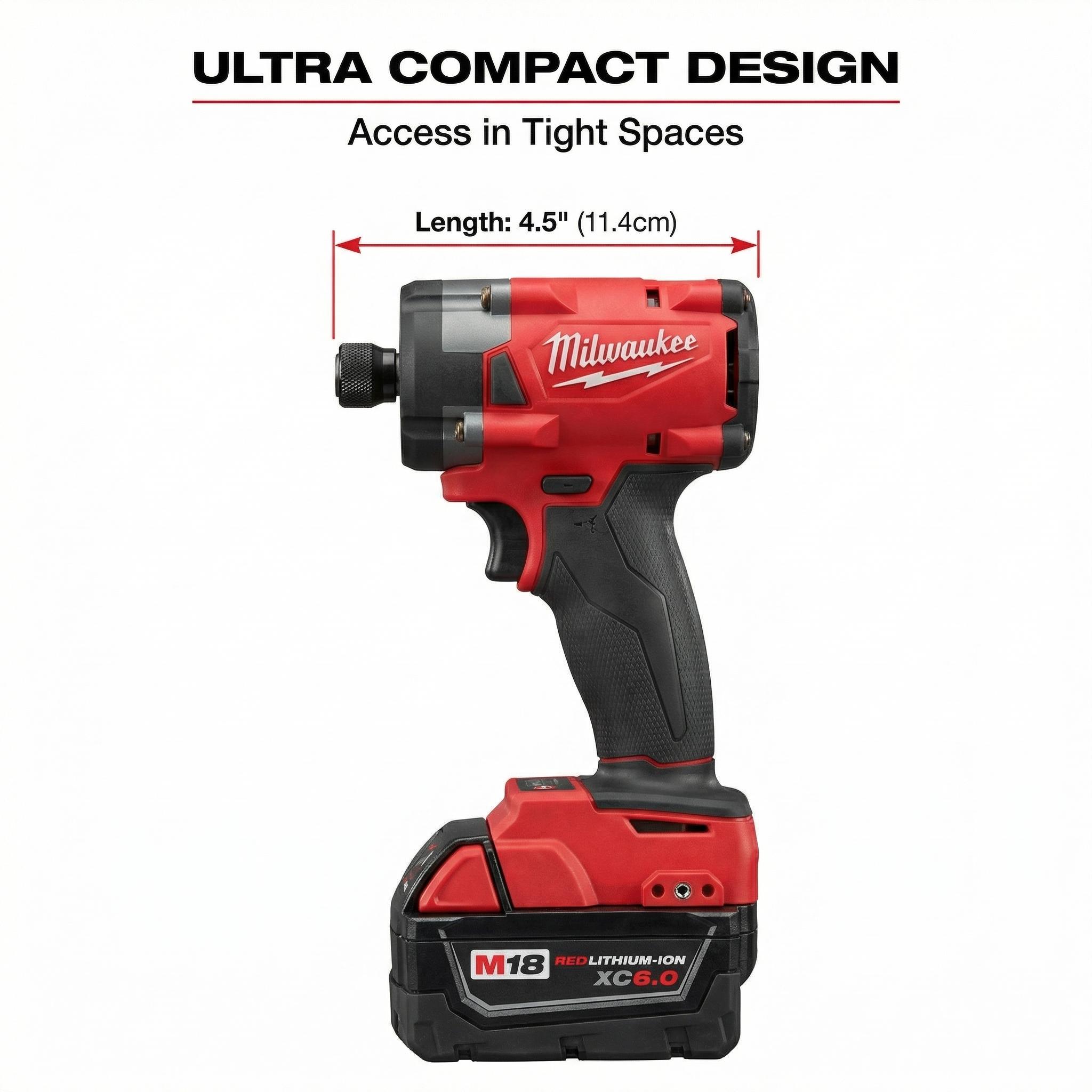 Milwaukee M18 FID3 Brushless Impact Driver Kit With Battery Charger for Mechanical Repair Cordless Drill High Torque