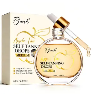 Apple Tan Self Tanning Drops – Medium, 68ml – Natural Bronze for Face & Body – Mix with Lotion or Apply Directly – No Orange, No Stickiness, Moisturizing Apple Extract – Lasts 1 Week, Cruelty Free & Parabens Free