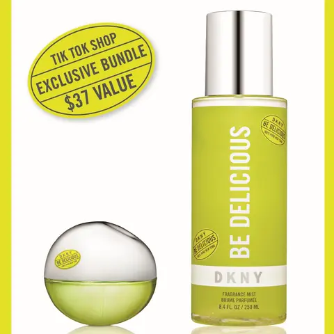 Virtual Bundle: DKNY Be Delicious Bundle – Eau de Parfum for Women 0.5 Fl Oz/15 ml + Fragrance Mist 8.4 Fl Oz/250 ml