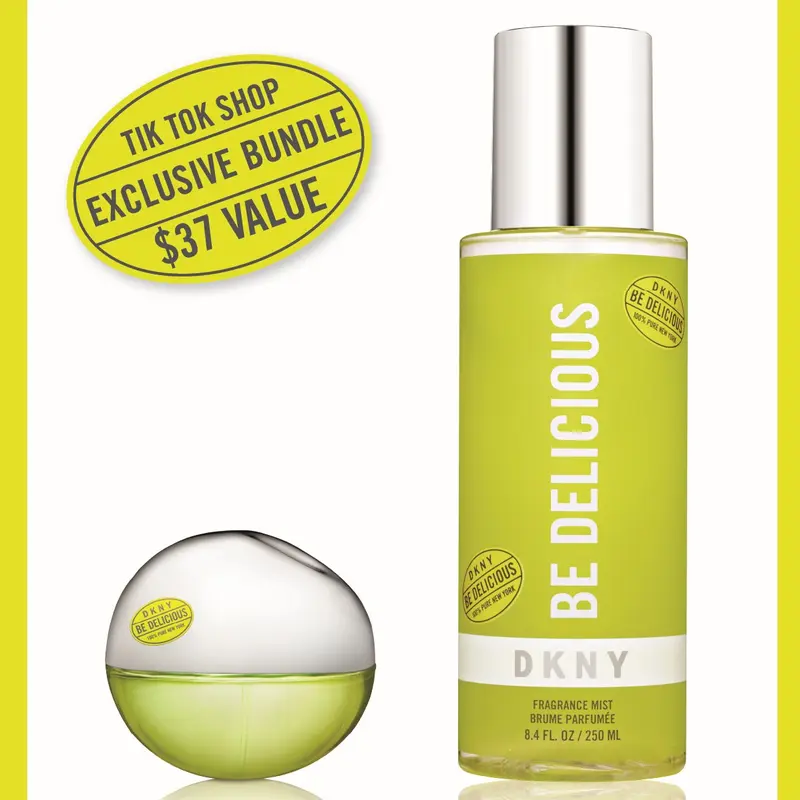 Virtual Bundle: DKNY Be Delicious Bundle – Eau de Parfum for Women 0.5 Fl Oz/15 ml + Fragrance Mist 8.4 Fl Oz/250 ml
