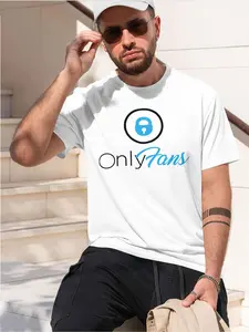 Only fans 2026 new model Black/White Tee Stylish & Comfortable Loose Crew Neck Short Sleeve T-shirts Versatile On Trend Eye Catching Printed Graphic Casual Tee for Daily Wear Outings & Leisure