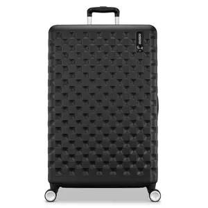 American Tourister Checkered 2.0 Hardside Large Spinner Suitcase - Black