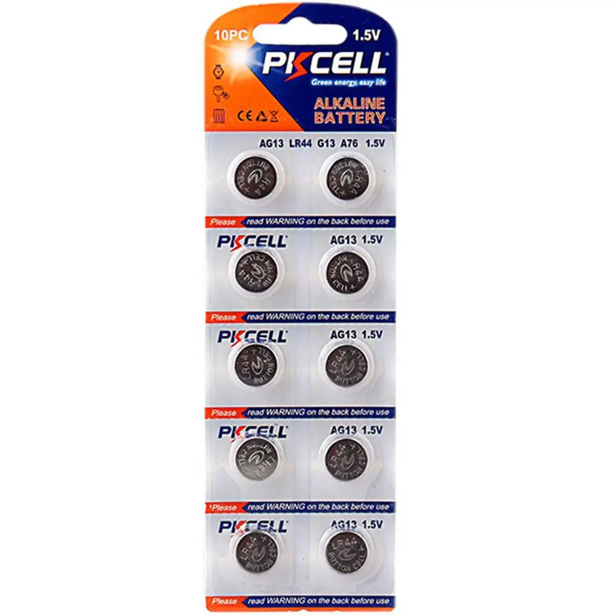 212 MAIN 1.5V 1 lbs Alkaline Cell Batteries (AG13 Type, 145mAh, Electronic), Pack of 10, Consistent Power for Remote Controls