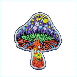 Psychedelic Mushroom Embroidered Patch