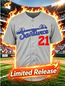 1 Piece Baseball 21 Sports Jersey, Quick-Dry Short Sleeve, High-Quality Experience, Unique Field Style, Spring & Fall Casual Wear