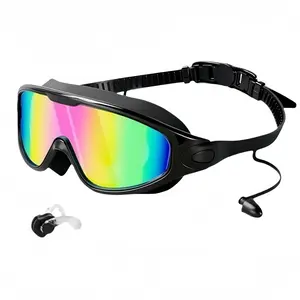 Fogproof and UV-protected Swimming Goggles, Leak-proof and Durable Swimming Glasses for Men, Women and Teens Wear Nose Clip and Earplugs, Water Goggles