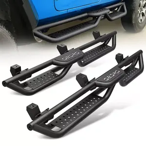【Springtok】OEDRO Running Boards with Two Stairs Design, All-Steel Build, Bolt-On Side Steps, Compatible with 2018-2025 Jeep Wrangler JL 4 Door