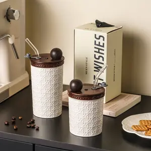 Icoffee Cup, Ice King Cup, French Woven Texture Ceramic Tumbler, Luxury Aesthetic Cup Perfect Gift for Him or Her, Durable Coffee Tumbler for Office, Travel & Daily Use