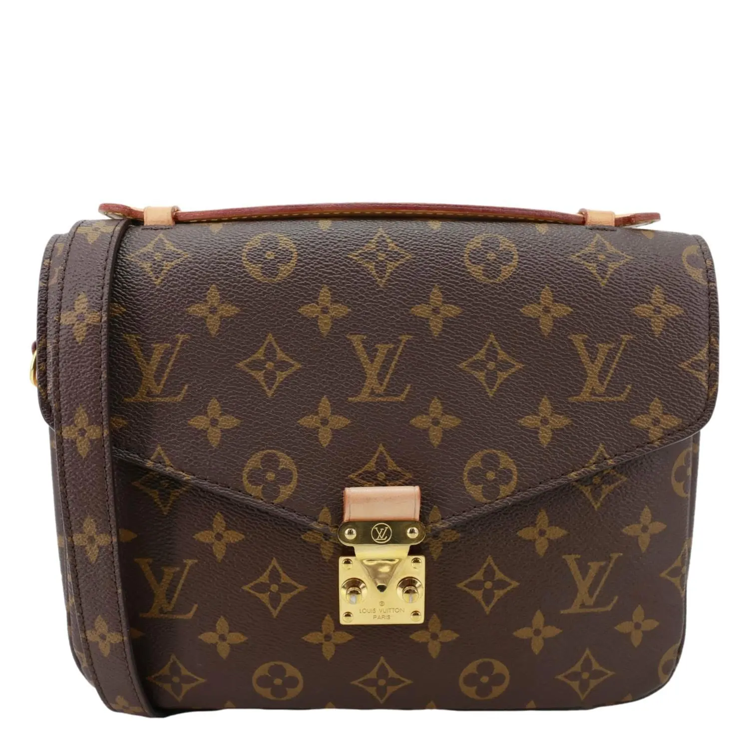 Pre-owned Louis Vuitton Canvas Crossbody Bags Metis Pochette Monogram Crossbody Bag Brown