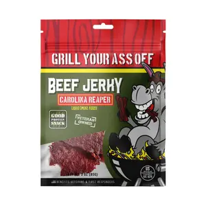 Grill Your Ass Off Carolina Reaper Beef Jerky - Fiery Hot Spicy Meat Snack - World's Hottest Pepper Blend - Bold Texas Heat