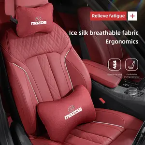 Car Seat Neck Headrest Waist Cushioning Ice Silk Pillow Interior Accessories For Mazda 2 6 CX-5 CX-80 CX-70 CX-90 MX-30 CX-60 CX-50 CX-30 BT-50 e-TPV CX-3 CX-8 ATENZA CX-9 CX-7 MX-5 Mazda 5 3 RX-8