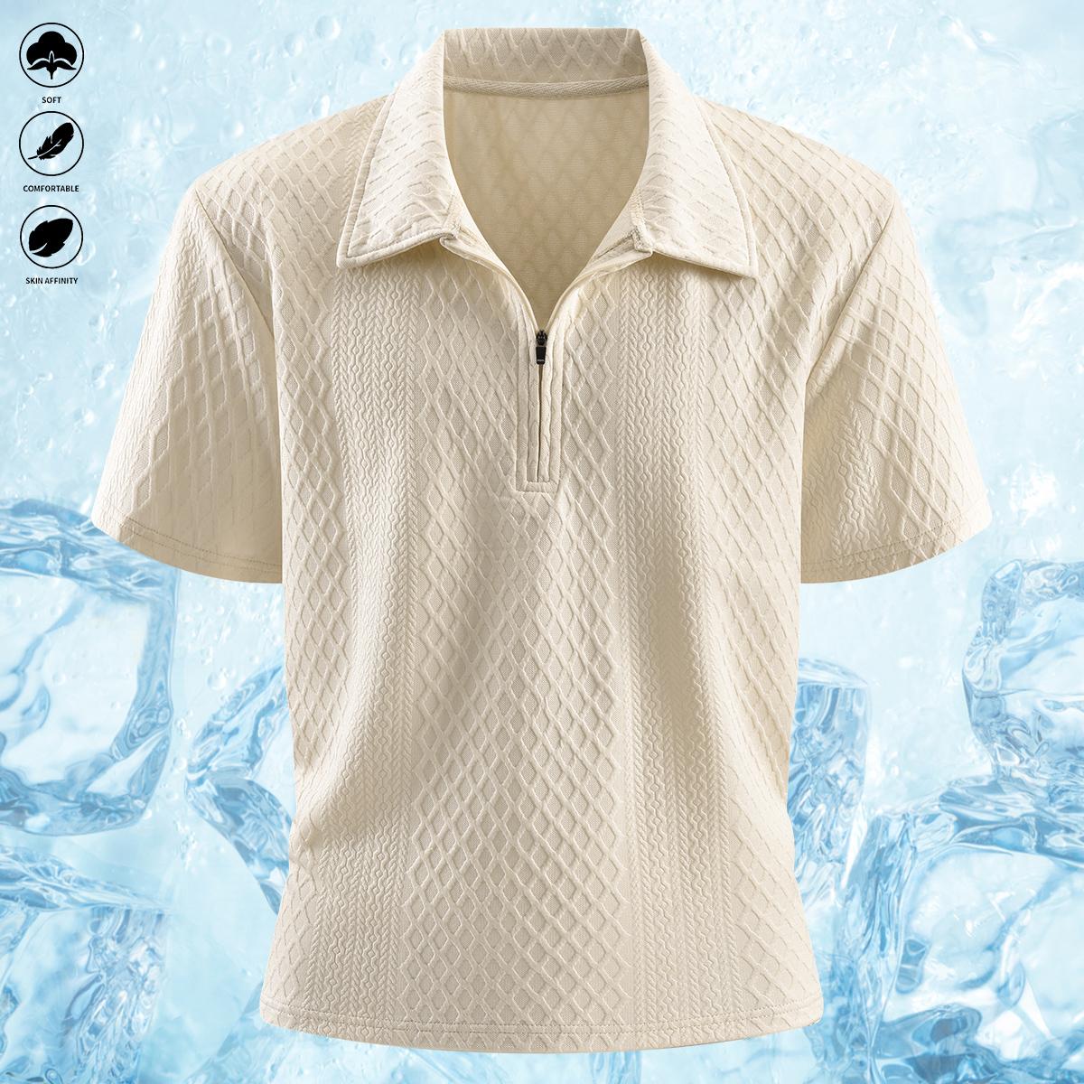 Men's Summer Casual Sports Suit Polo Shirt Short Sleeve and Drawstring Pocket Shorts