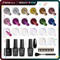 20 Colors Metallic Chrome Nail Powder Kit