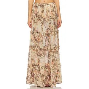 AFRM Sabina Skirt in Shine Snake