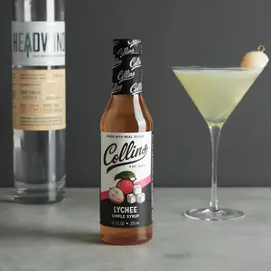 Lychee Simple Syrup 12.7 oz – Premium Drink Mixer for Cocktails, Teas, Sparkling Sodas & Desserts, Create Bar Quality Drinks at Home