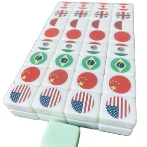 Friendly game set 65 tiles 36mm*28mm*18mm  White/Green