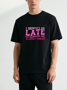 I Identify As Late My Pronouns Are Almost There Colorful Graphic Tshirt Trendy Fun Statement Tee Perfect for Casual OutingsHappy Mother Day Shirt for Mom Best Mom Ever Graphic Tee Gift