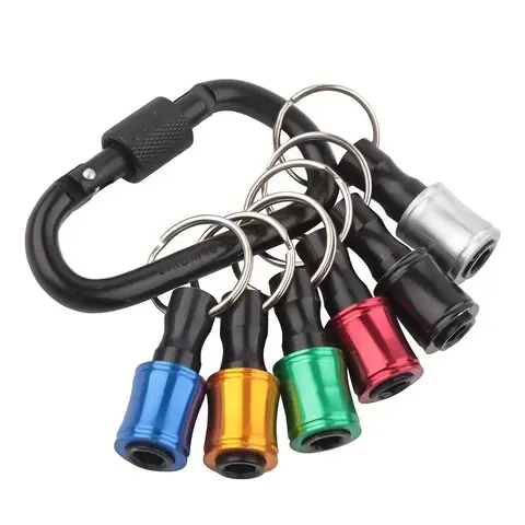 Hex Shank Screwdriver Bit Holder, Screwdriver Bit Clip, Bit Extension Carabiner Set, Buckle Set with Screw Accessories Tools, Outdoor Professional Tools, Car Parts, Boyfriend Gift, Heavy Duty, Industrial