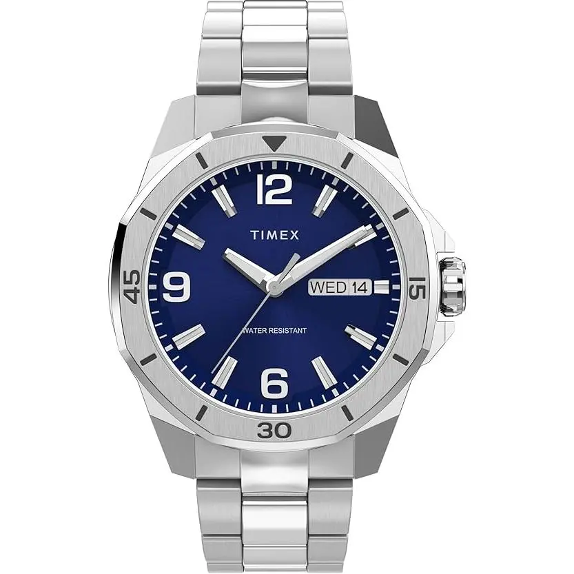 Timex Essex Blue Dial Stainless Steel Mens Watch TW2W79500