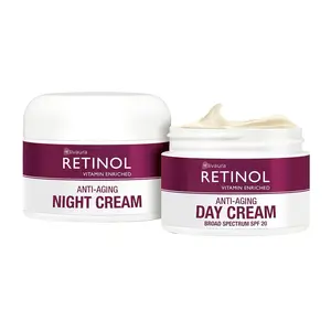 LIVAURA Retinol Anti-Aging, Vitamin Enriched Night Cream & Day Cream - Your 24 HOUR skincare duo that works day and night to give you younger-looking skin, 1 Ounce Each