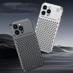 Aluminum Alloy Heat Dissipation Phone Case, Shockproof Cellphone, 1 Count Ultra-thin Shockproof Phone Protective Cover, Phone Accessories Compatible with iPhone 15 14 13 12 Pro Max