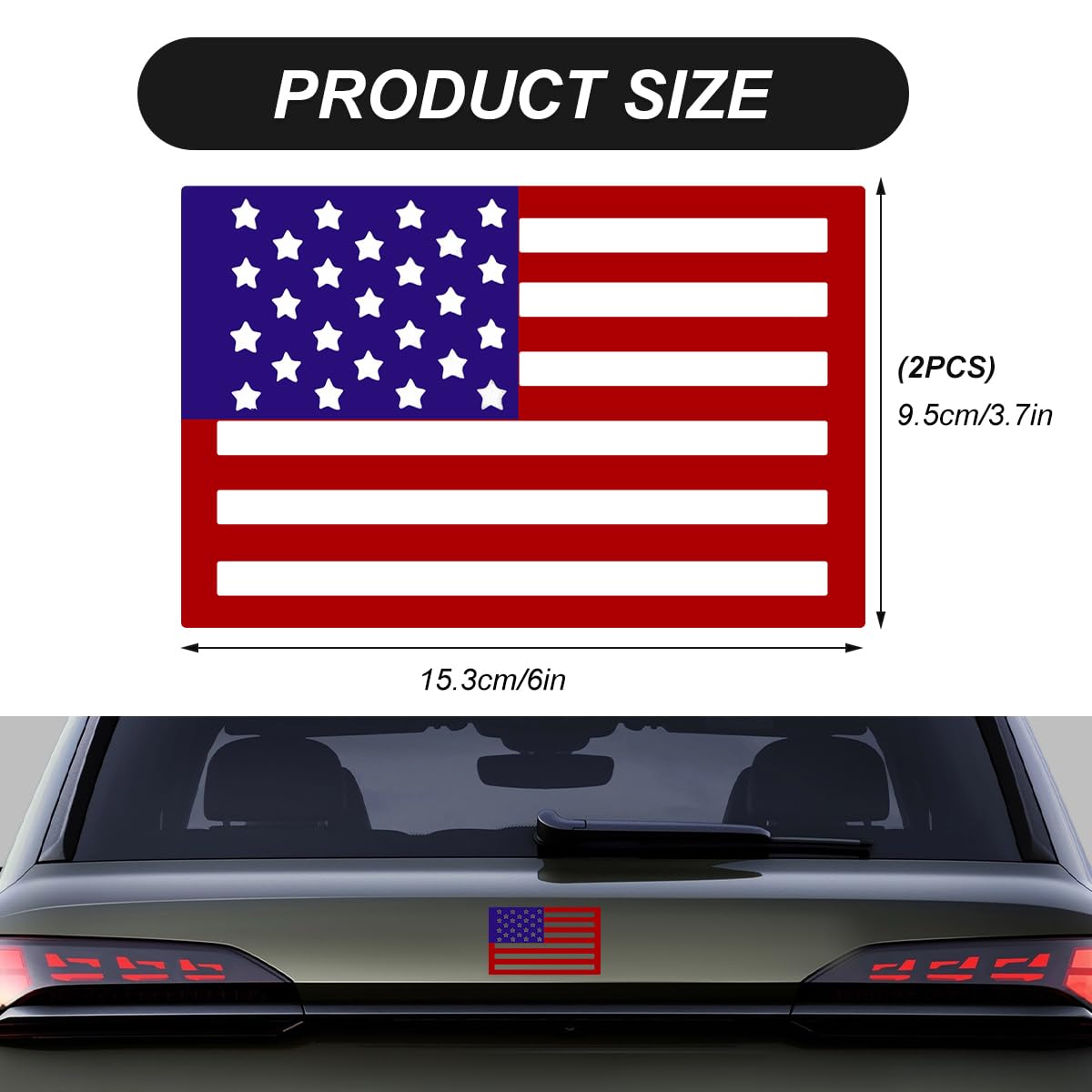 【Summer Survivals】Joytutus 2PCS American Flag Car Magnets - Strong Magnetic Vinyl Decals with Patriotic Stars & Stripes, Vehicle Exterior Decor for Cars, Trucks, SUVs & Jeeps, Stylish Car Accessories, Summerfinds, Back to School Shopping