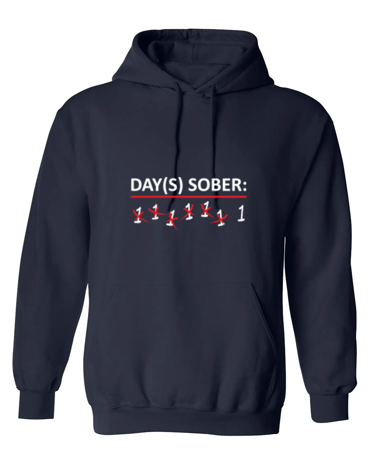 Men's Day Sober Hoodie - Soft, Good Vibes Menswear Top, Comfortable Sweatshirt, Tops, Sweatshirts
