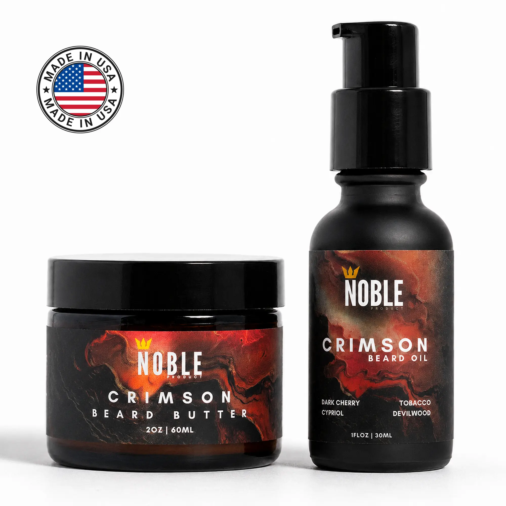 Noble Beard Butter & Oil Set | Cloudberry Oil Beard Care Combo | Softness, Hydration & Healthy Beard Growth