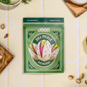 Joon Dill Pickle Pistachios 4.5oz 6 Pack Tangy Crunchy Nut Snack High Protein Clean Snack No Seed Oils Made with Clean Ingredients