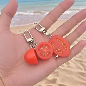 Creative DIY Fashion Vegetable Cherry Tomato Keychain, Unique Birthday Gift Idea, Perfect Car & Phone Accessory Charm