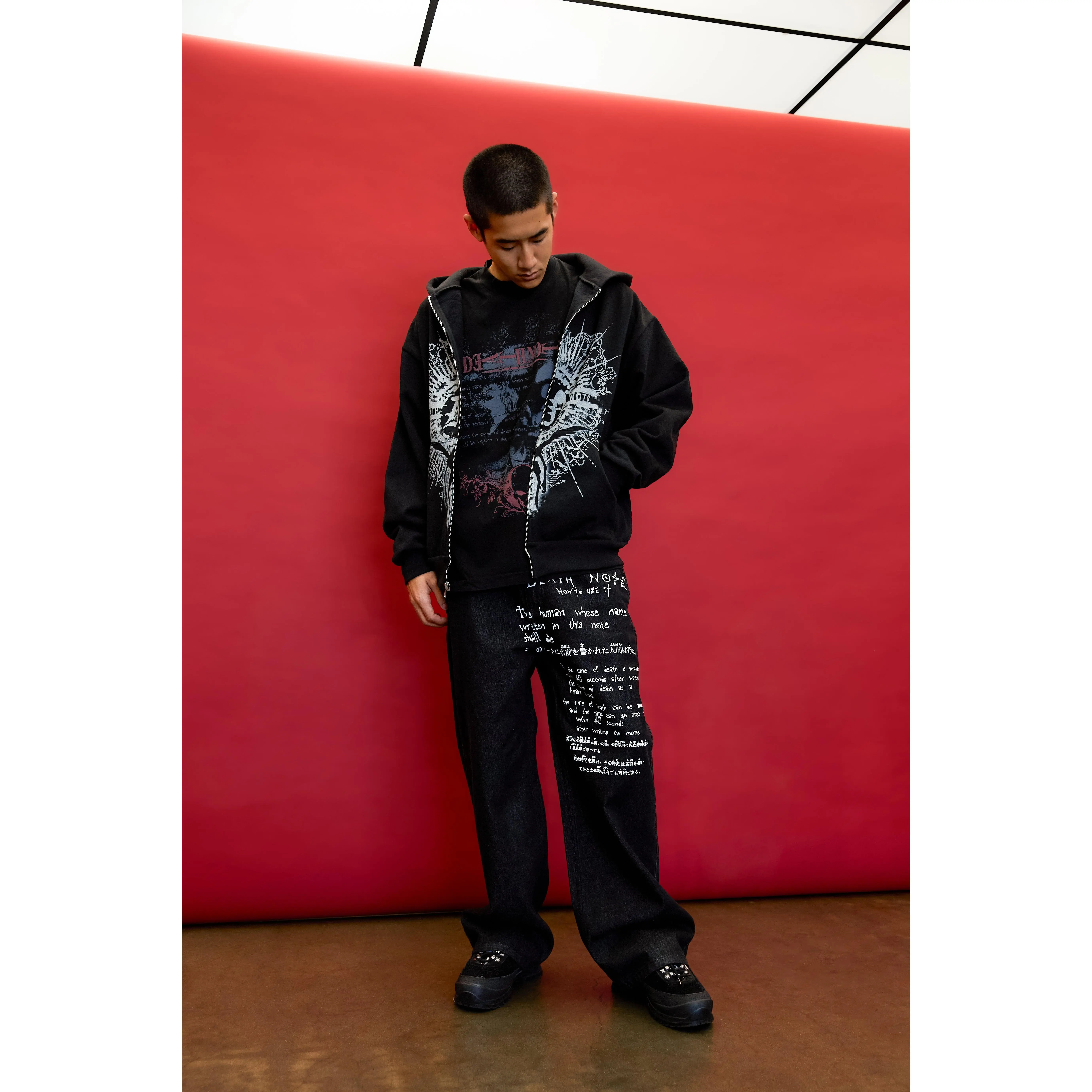 DEATH NOTE RULES DENIM (RAW BLACK)