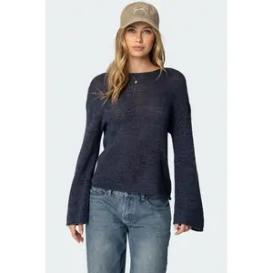 Drop Shoulder Light Knit Sweater Drop Shoulder Light Knit Sweater