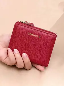 Women's PU Leather Long Wallet, Elegant Solid Pattern, All-Seasons Fashionable Coin Purse, Practical Gift Card Holder
