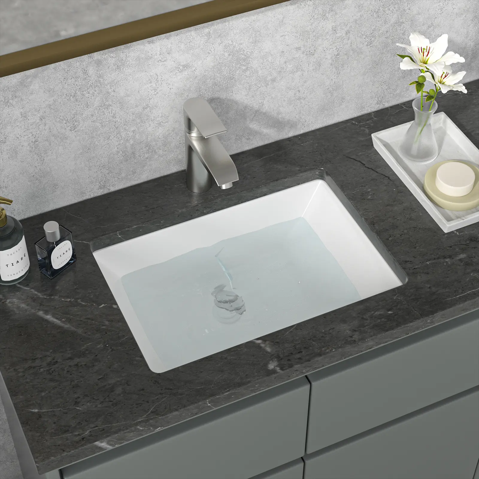 Sarlai Modern 18.5x13.5 In Undermount Oval Bathroom Vanity Sink, White Ceramic Sink with Overflow Hole