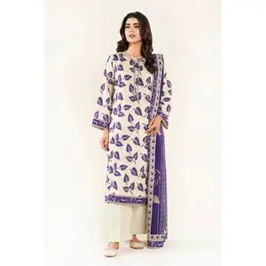 3PC Stitched Printed Lawn Suit | KLP-3924