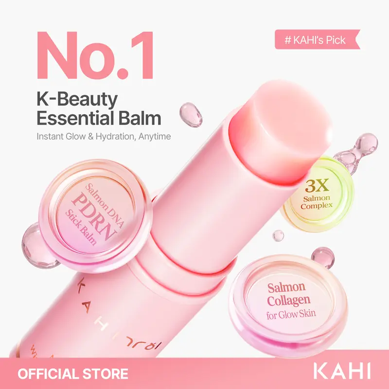KAHI Wrinkle Bounce Multi Balm Stick - PDRN Collagen Wrinkle Stick & Hydrating Multi-Use Balm for Face Lips & Neck Anti-Aging Radiance Booster with Salmon Collagen Jeju Fermented Oil & PDRN Skin Repair Moisturizing Hydrate Nourishing