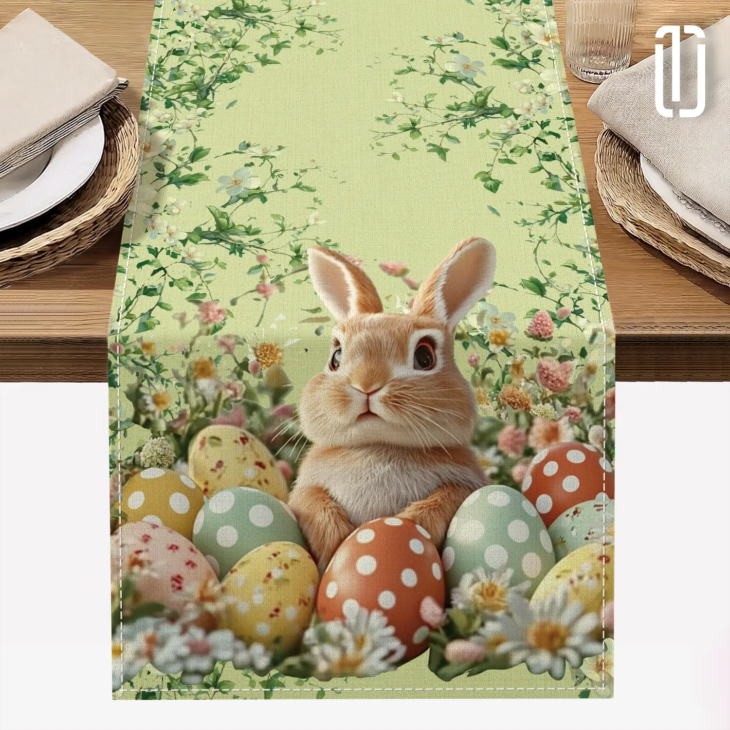 Easter Tablecloth, Holiday Decoration, Perfect for Spring Celebrations, Home Use, Party Occasions, High-Quality Material