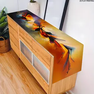 2D flat printing, 1-piece abstract art oil painting style themed table flag, Abstract Pattern Print, a home decoration with a strong artistic sense, suitable for decorating dining tables, guest tables, and coffee tables.