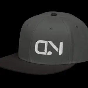 Drop North  Logo Snapback Hat – Black Surf Skate Snowboard Cap for Men & Women, Streetwear Trucker Style