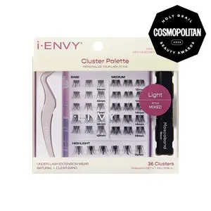 I-ENVY Cluster Palette Kit - Refillable DIY Underlash Extension Palette with 36 Lash Clusters
