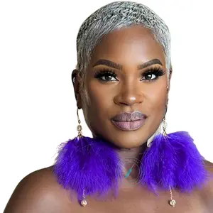 Feather Earrings, Short Tassel Earrings,Handmade Jewelry, Handcrafted Jewelry, Statement Jewelry,  Tassel Earrings, Boho Earrings, Handmade Earrings,