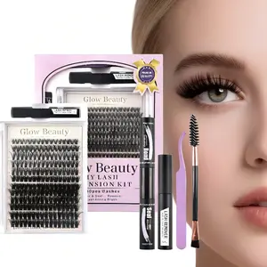 30D 40D Lash Kit for Beginners | Waterproof & Long-Lasting DIY Individual Lash Clusters | Natural Volume D Curl, 280 Pcs Soft Eyelashes for Home Extensions affordable makeup style lightweight daily cheap lashclusters eye cosmetic girly things