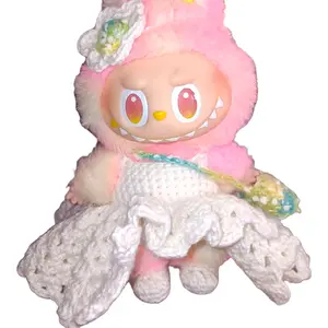 Adorable Crochet Doll Outfit with Dress Headband Shoes Panty and Purse for Playtime Fun