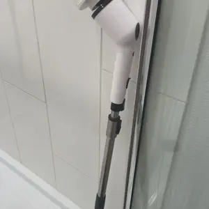 【Mother'ss Day gift】Electric Spin Scrubber Cordless Shower Scrubber with lPX7Waterproof  Brush Multi-Surface UseLong Battery Life 3 Adjustable Speed Extendable Handle 9Replaceable Brush Heads Multi-Purpose Cleaning Kit forBathroom Kitchen Utensils