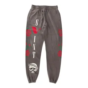 987265 Saint Micheal Roses Sweatpants Grey