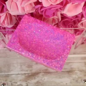 Hot Pink Glitter Rectangular Soap Dish. Epoxy Resin Soap Dish. Glam Glitter Soap Holder. Pink Bathroom Decor