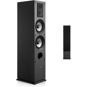 VEVOR Passive Floorstanding Speakers Pair, 3 - Way, Floor - Standing Tower Speakers with 0.75 in 1 in Tweeter, 5.25 in Woofers, 145W Peak, 70Hz - 20kHz Frequency Response, MDF Enclosure, for Home AudioVEVOR Super Brand Day