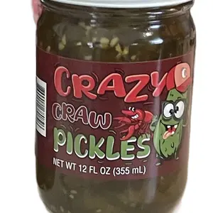 Da Bay Pickle Factory+Crazy Craw Pickles+Sweet Delicious Snack for Instant Gratification +Food Pickled Marinated sweet pickles Jalapaños Crawfish seasoning for Hamburgers hotdogs deviled eggs crackers Crispy pickle Chips  Crunchy